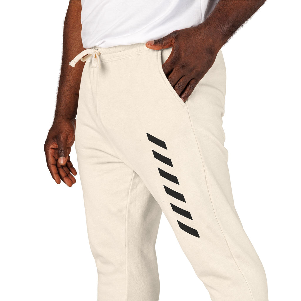 Garment-Dyed Fleece Sweatpants — Minimal Stripe Joggers