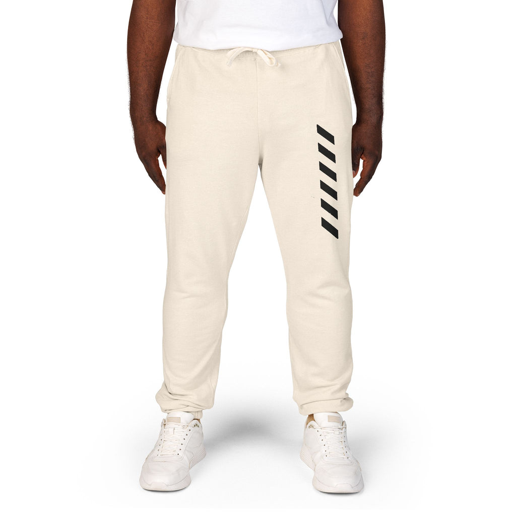 Garment-Dyed Fleece Sweatpants — Minimal Stripe Joggers