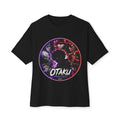 Otaku Anime Graphic Tee — Vintage Cyber Duel Oversized Boxy T-Shirt