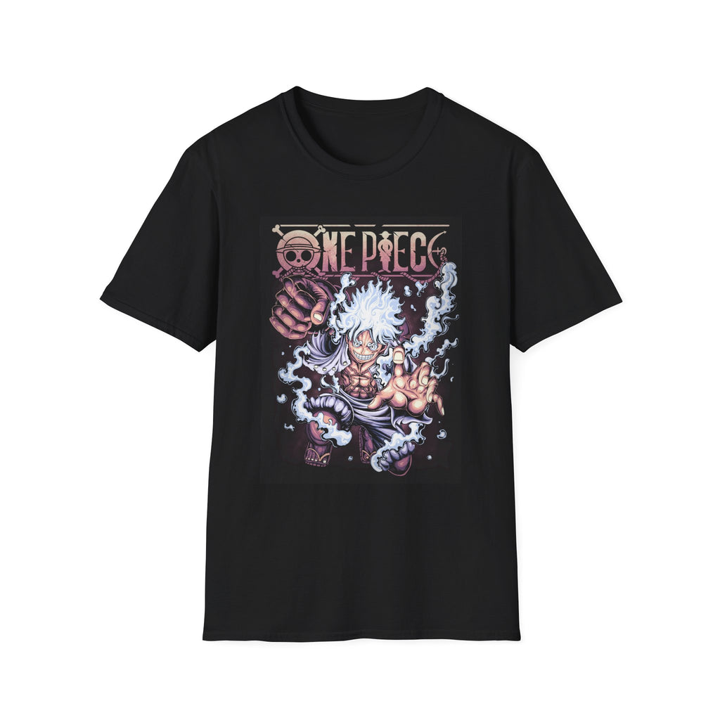One Piece Anime T-Shirt — White-Haired Pirate Crew Graphic Tee