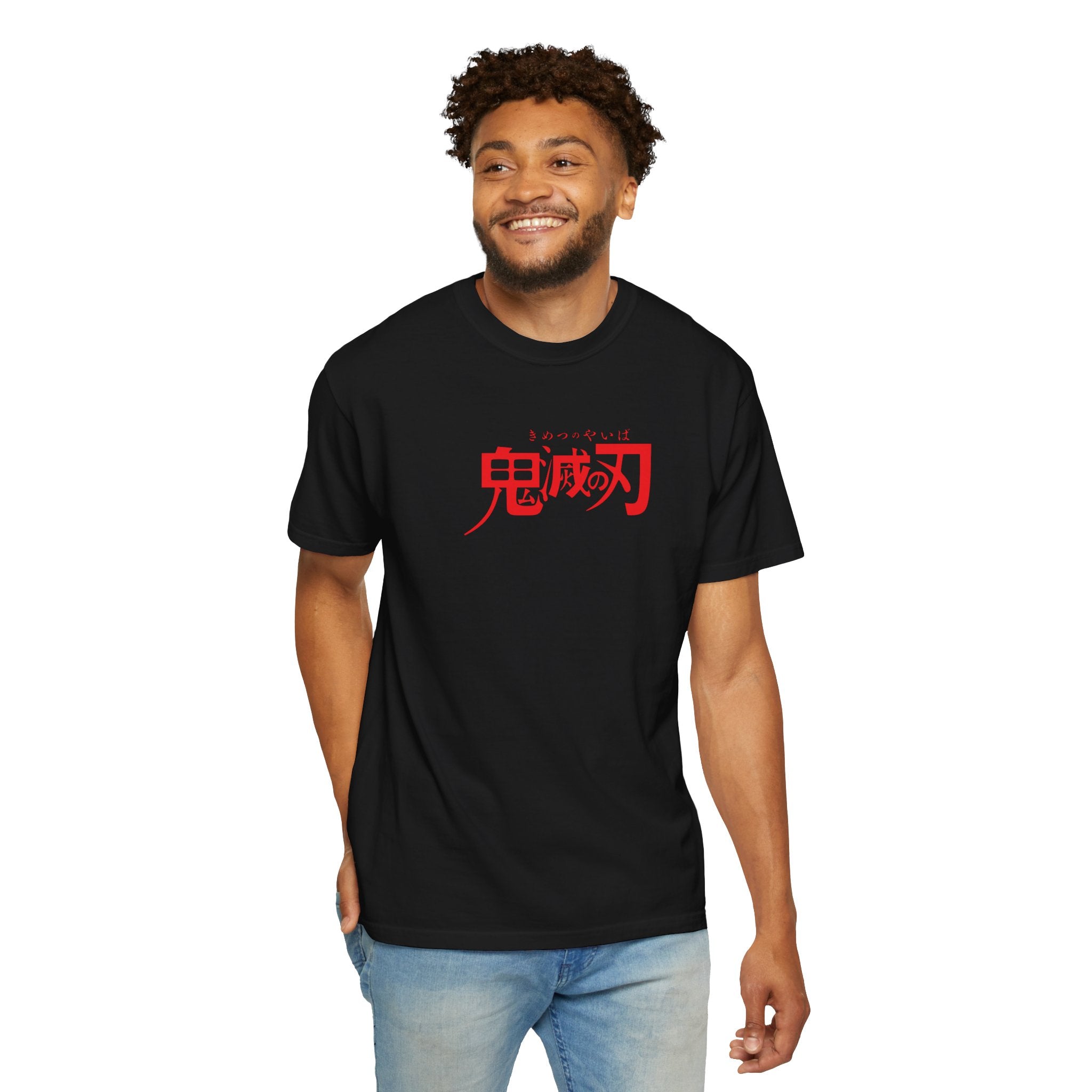 Anime Characters Graphic T-Shirt — Demon Slayer Panel Back Print