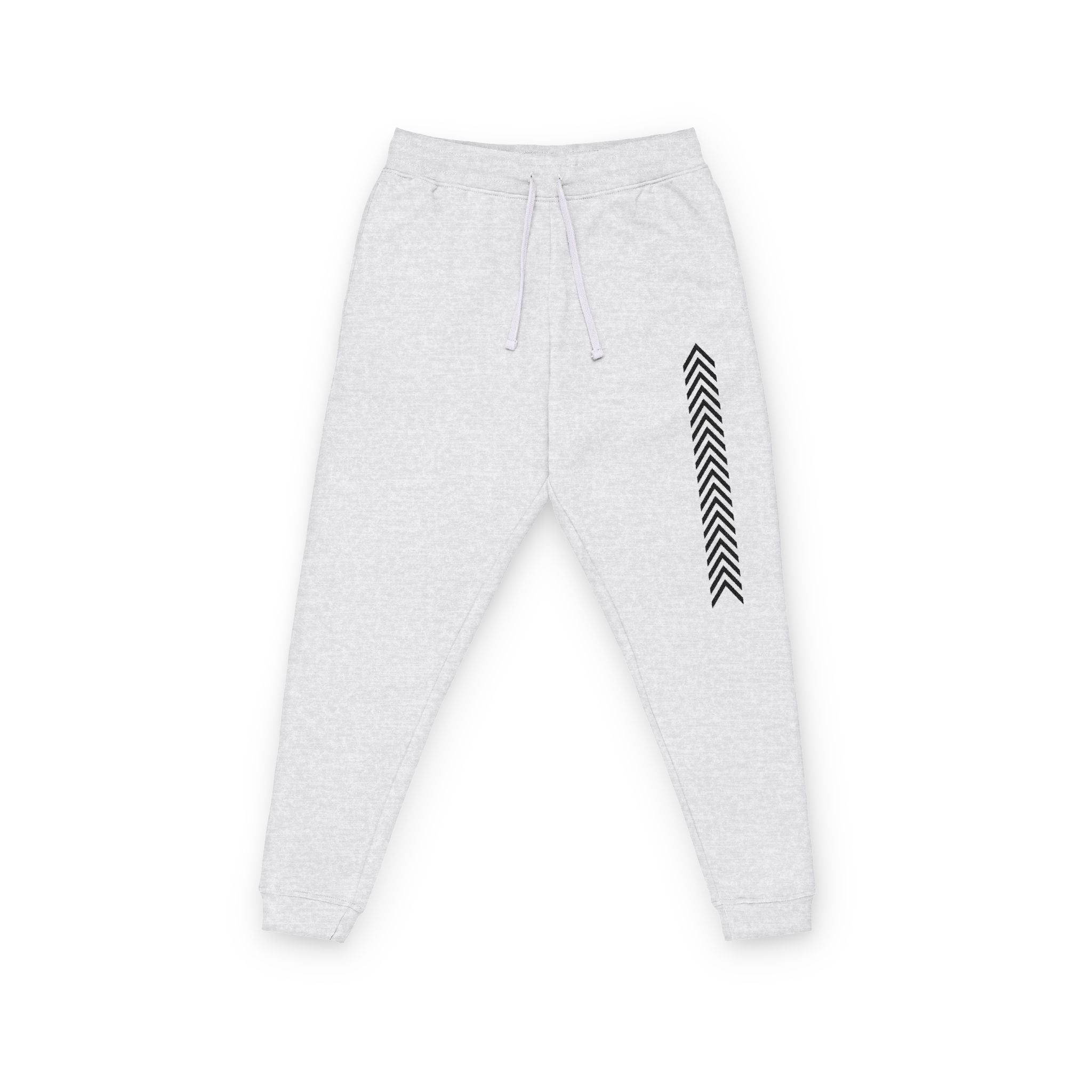 Embroidered Chevron Joggers — Cozy Fleece Sweatpants