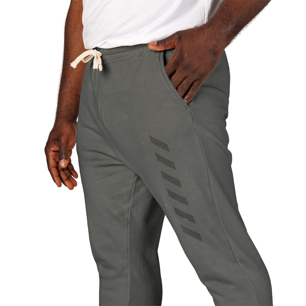 Garment-Dyed Fleece Sweatpants — Minimal Stripe Joggers