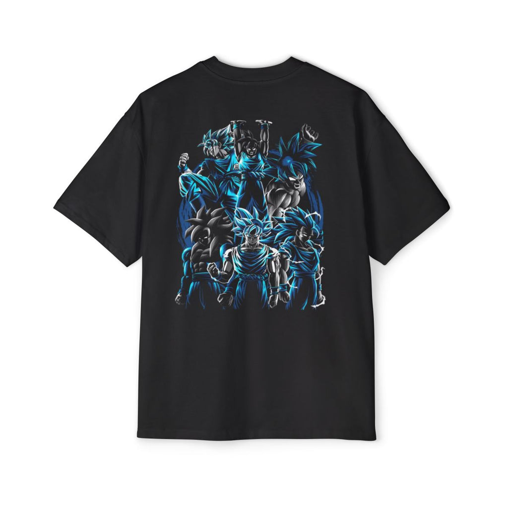 Oversized Tee — "Never Stop Pushing Your Limits" Anime Dragon Warriors Graphic