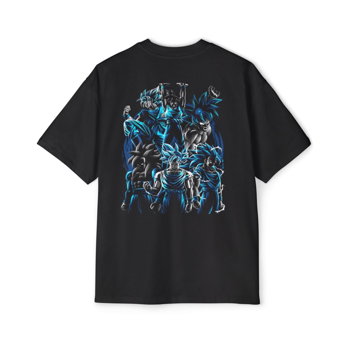 Oversized Tee — "Never Stop Pushing Your Limits" Anime Dragon Warriors Graphic